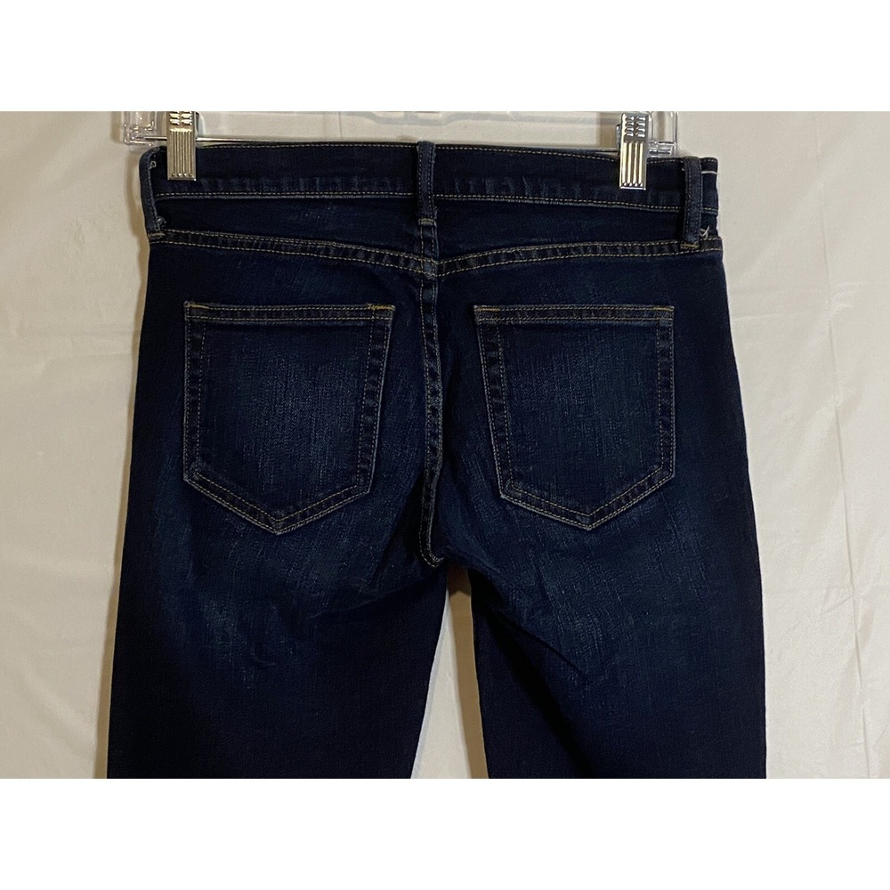 GAP 1969 Skinny Jeans Size 25 Short Blue Stretch Distressed Hem - Picture 5 of 10